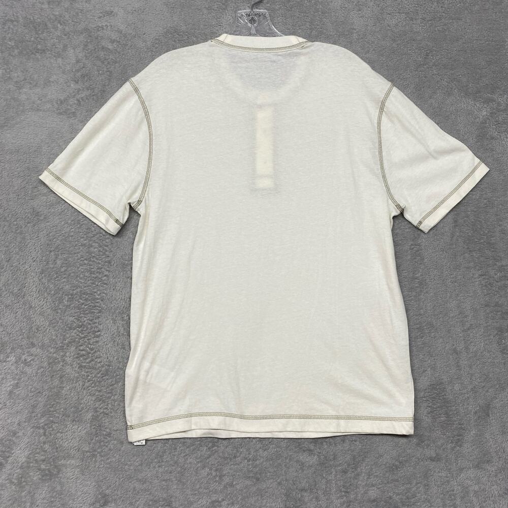 Madewell‎ Mens Shirt XS Recycled Cotton Blend Henley Creme Fraiche NL138 - Picture 4 of 8